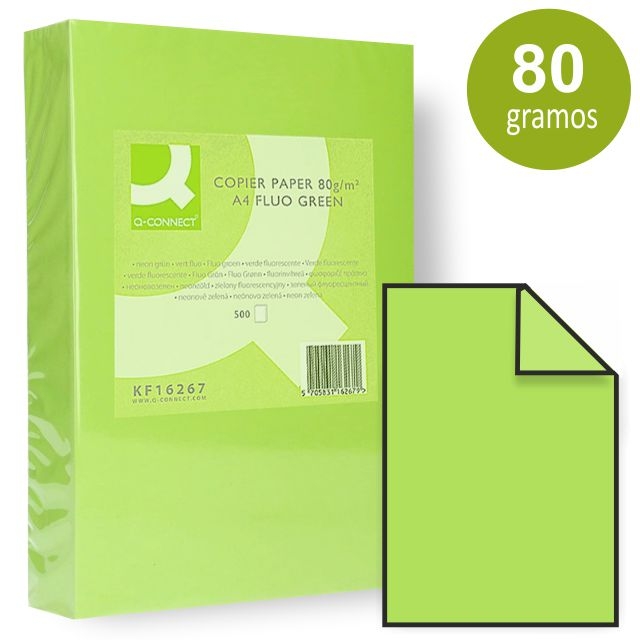 adagio rey papel verde fluorescente din a4 500 h