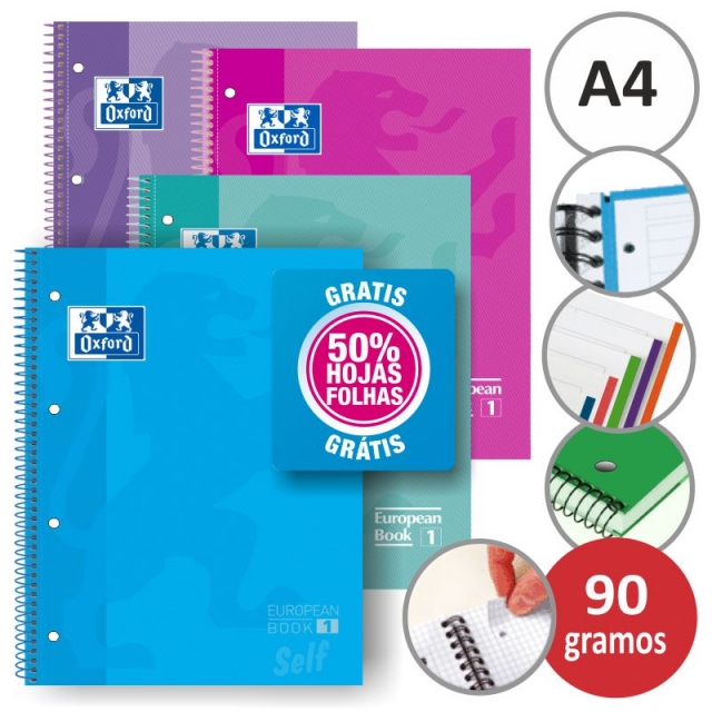 block 120 hojas cuadernos oxford 50 tendencia p