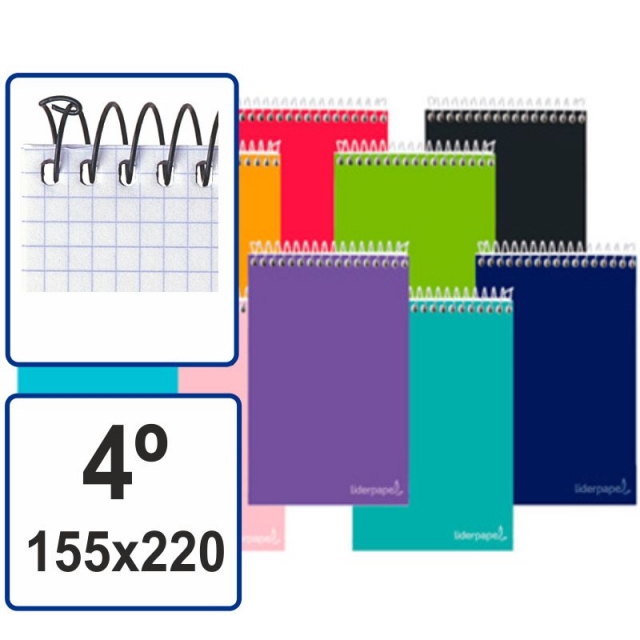 Comprar Block de notas vertical con Espiral, gusanillo cuartilla A5