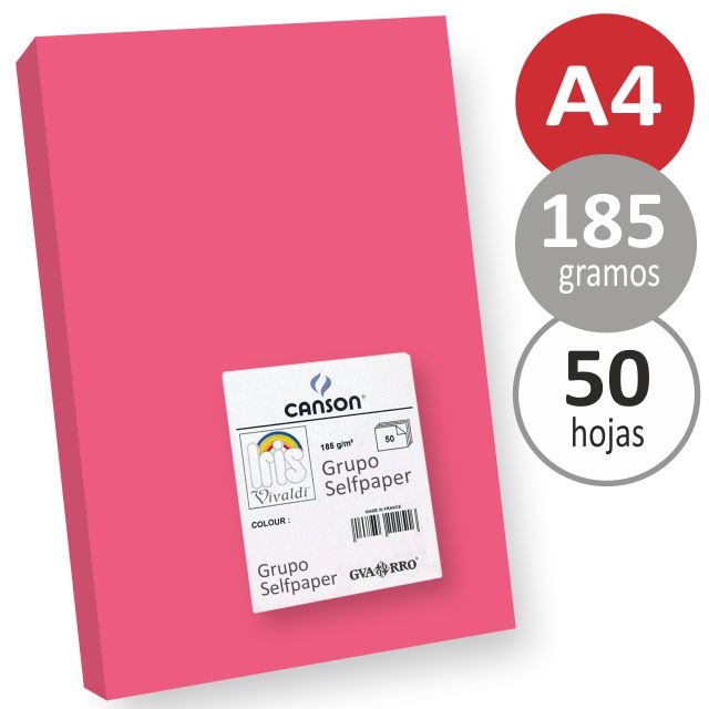 Comprar Cartulinas Din A4 Folio color Fucsia, rosa vivo Pte. 50 hjs