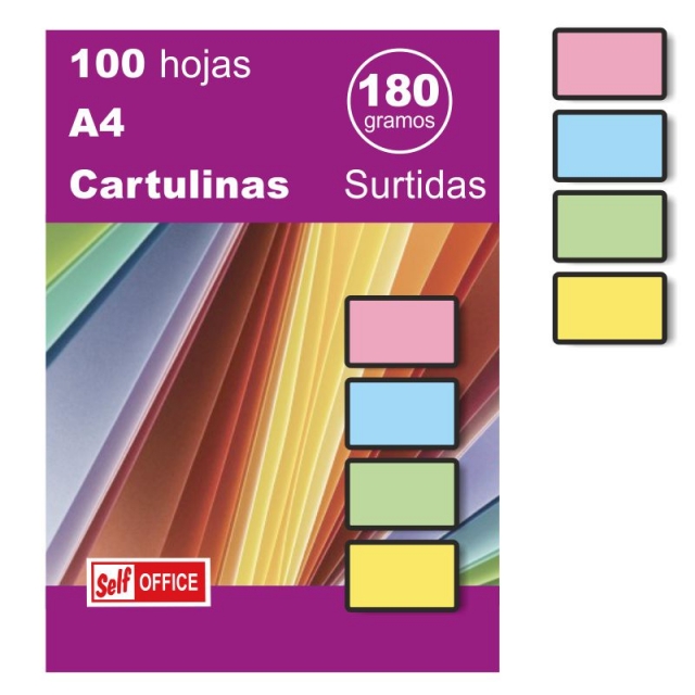 cartulinas colores claros pastel din a4