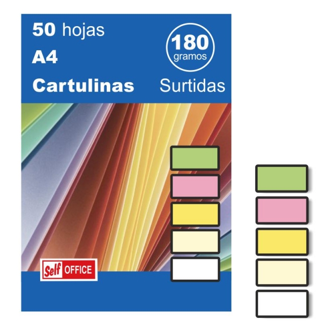 cartulinas colores surtidos din a4 folio