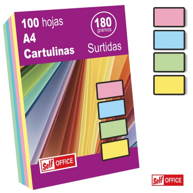 cartulinas de colores claros pastel surtidos din a