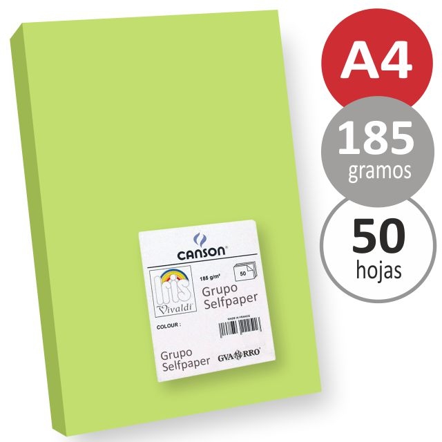 Comprar Cartulinas Din A4 Folio Verde manzana. Pte 50 hojas