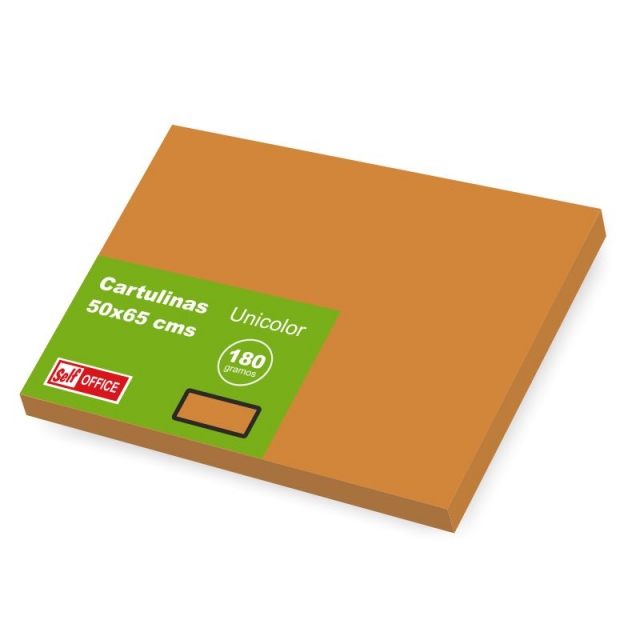 Comprar Pack 25 cartulinas Grandes 50x65 marrón escolar, hojas
