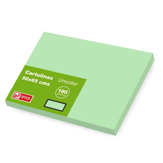 Comprar Cartulinas Grandes 50x65 Verde Pistacho clarito Pack 25 hjs.