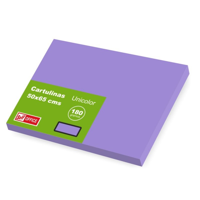 Comprar Pack 25 cartulinas grandes 50x65 Violeta Purpura, hojas