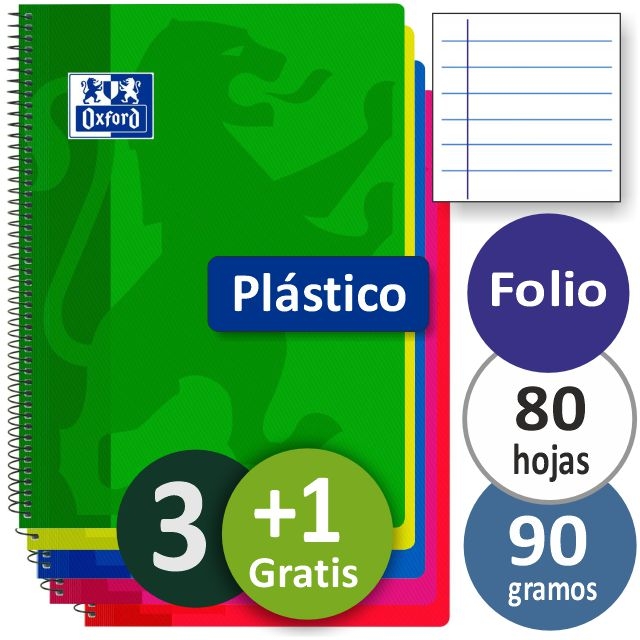 Comprar Libreta, cuaderno Oxford tapas Plástico 1 Raya, 1 linea