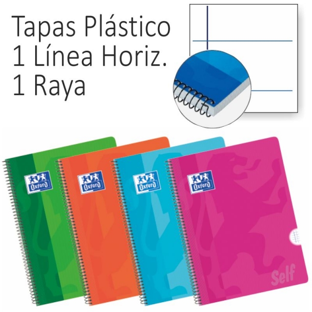 cuadernos oxford libretas 1 raya 1 linea plastico