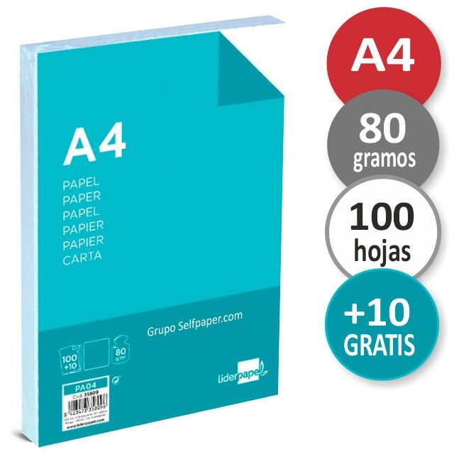 folios din a4 100 mas 10 hojas gratis 80 gramos