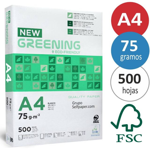 Comprar Folios, papel Din A4 de 75 gramos, Pack 500 hojas, económico