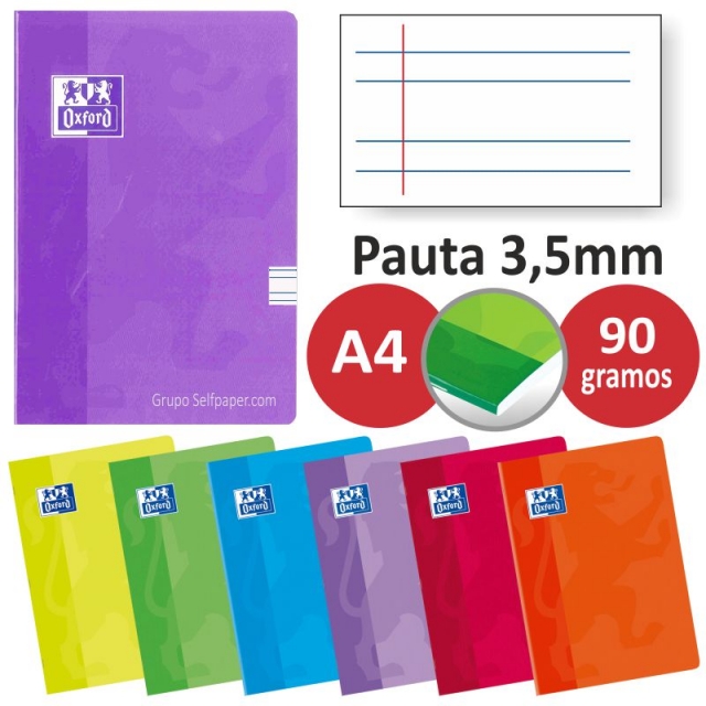 Comprar Libreta Grapas Din A4, Pauta ancha 3.5 mm - 2 Rayas