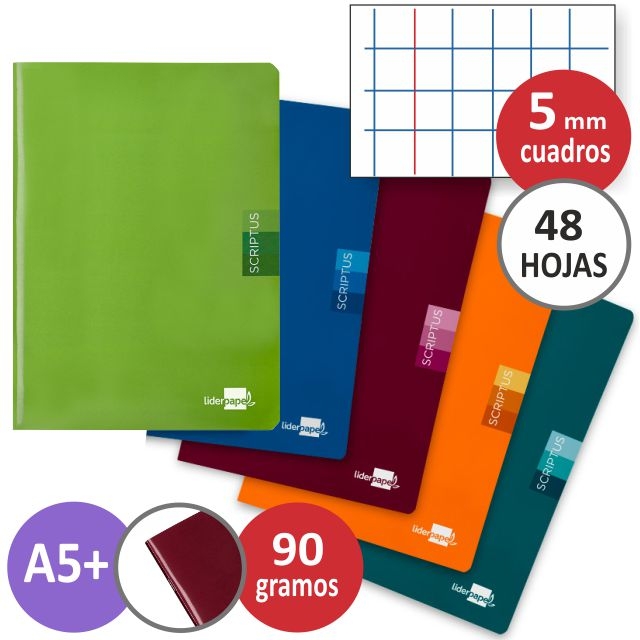 Comprar Libretas, cuadernos grapados, cuadros de 5 mm, Din A5