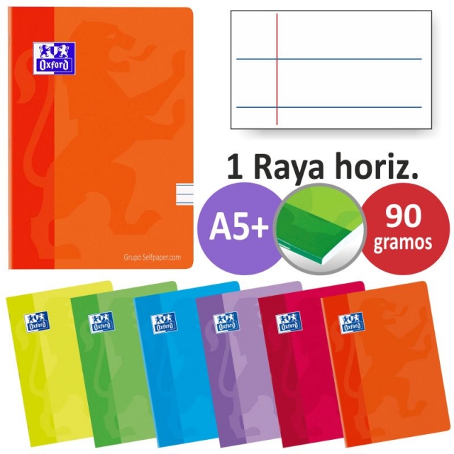 libretas grapadas oxford din a5 1 raya horizontal