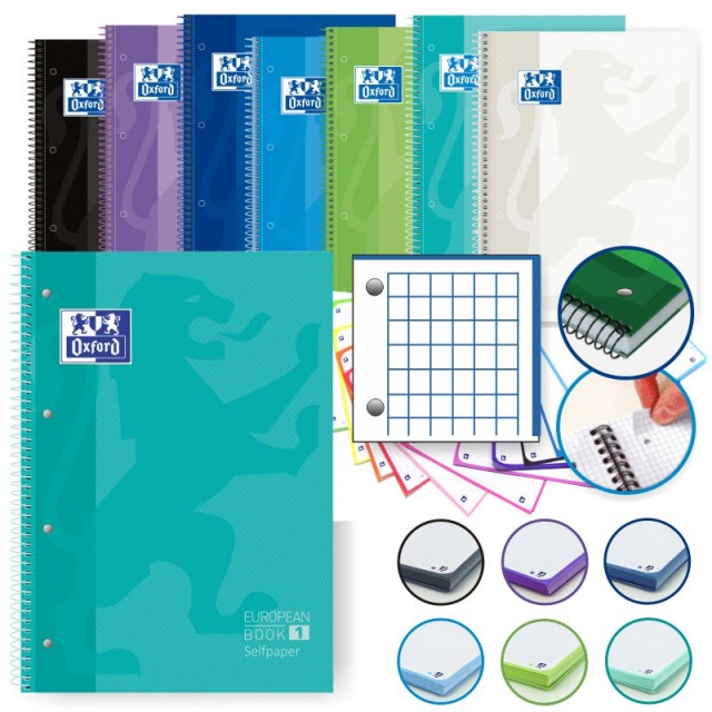 libretas oxford 4 taladros european colores