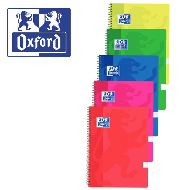 libretas oxford tapas plastico colores