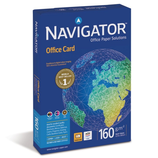 Comprar Papel Din A4 160 gramos Navigator office cards 250 hojas