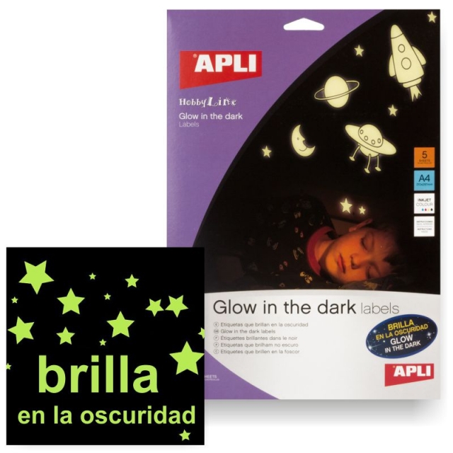 papel adhesivo brilla oscuridad impresora apli