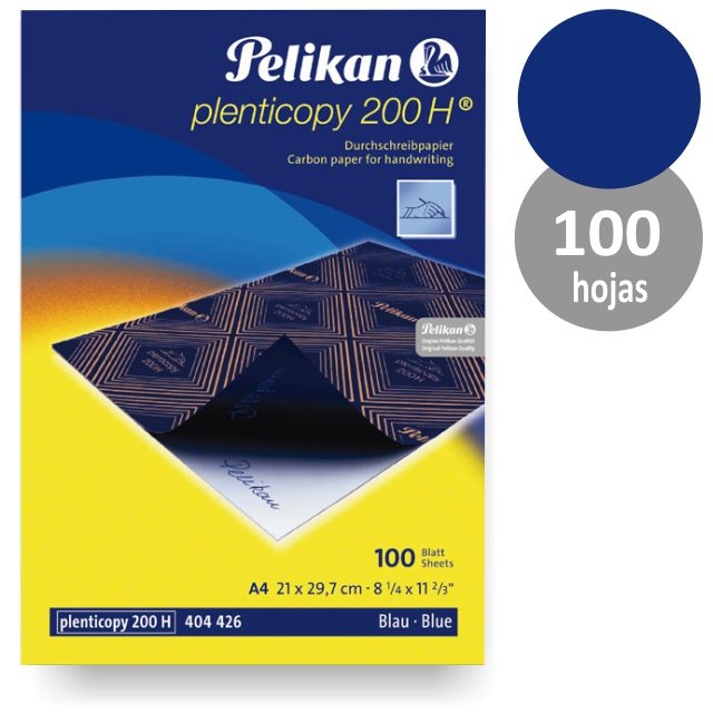 Comprar Papel Calco carbon azul manual caja 100 hojas Pelikan