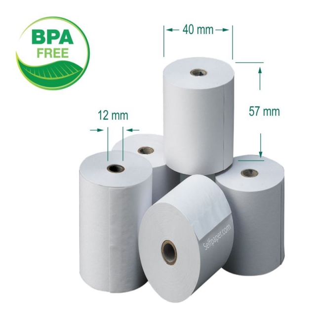 papel datafono tpv tarjeta rollos 57x40