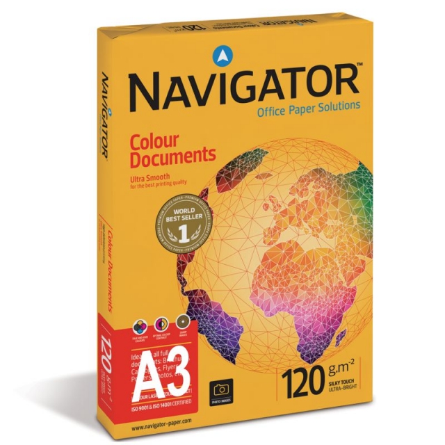 Comprar Papel Din A3 120 gramos Navigator colour documents 500 hojas