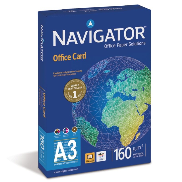 Comprar Papel Din A3 160 gramos Navigator office cards color 250 hjs