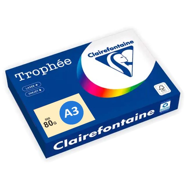 papel din a3 doble folio color crema trophee