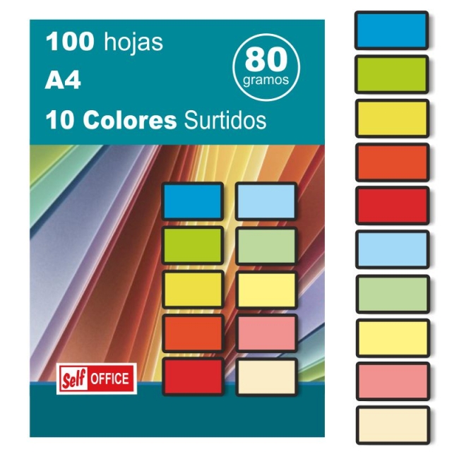 papel din a4 de colores 28308 liderpapel pc 52