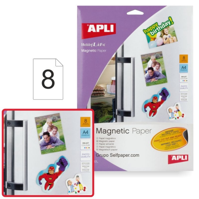 Comprar Papel magnético Apli 10245, imantado, para hacer imanes, 8h