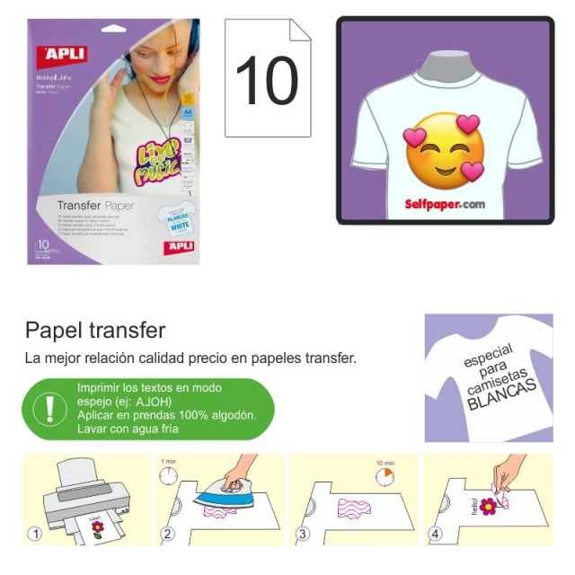 papel tshirt transfer apli 04128
