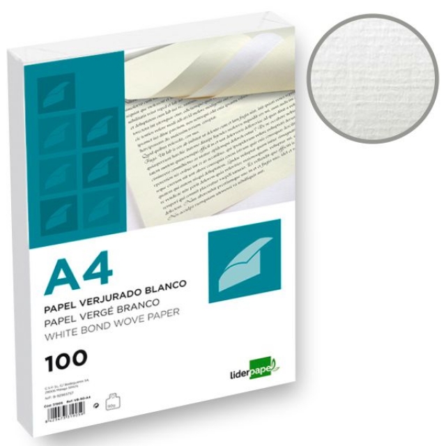 Comprar Papel verjurado blanco Din A4, 120 gramos, 100 hojas