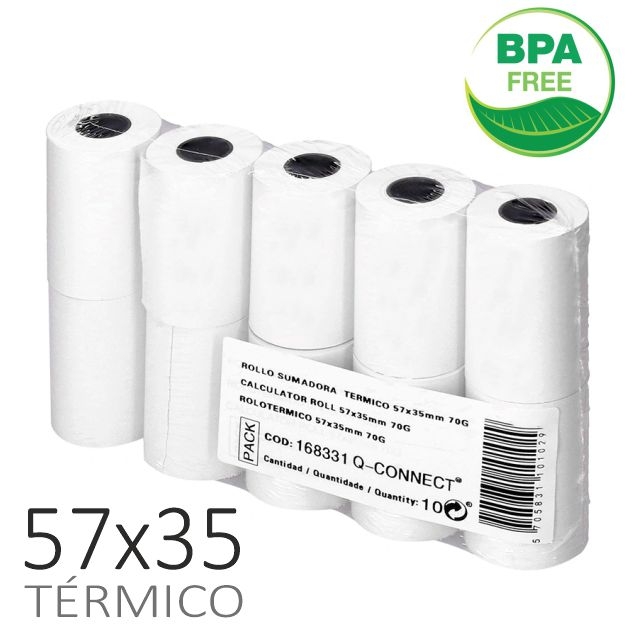 rollos papel tpv tarjeta datafono 57x35x12