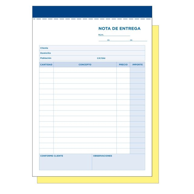 Comprar Talonario Nota de entrega, T-91, T226, original y copia