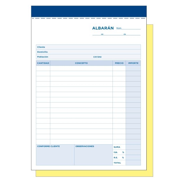 Comprar Talonario Albaranes T-120, T215 Duplicado con copia, 144X210