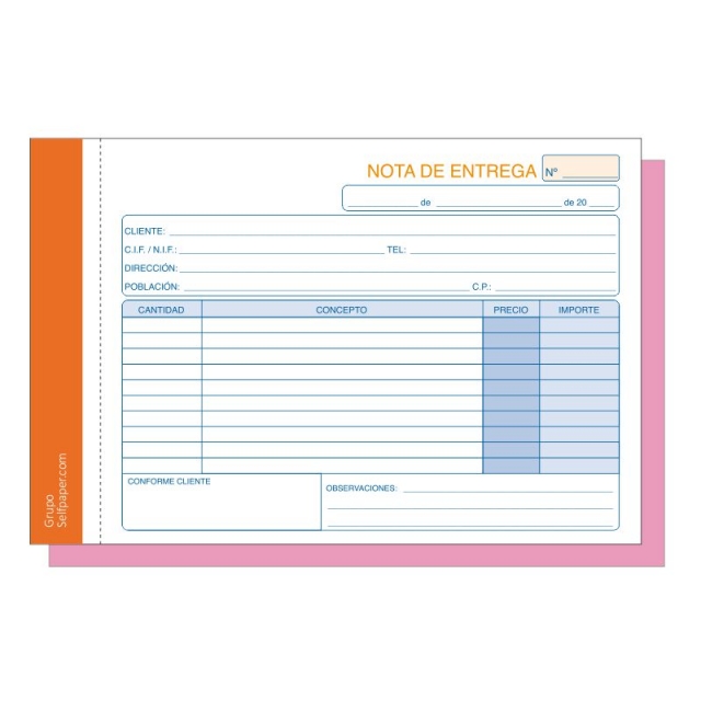 Comprar Talonario Nota de Entregas T-49 duplicado con copia 46D 49/2