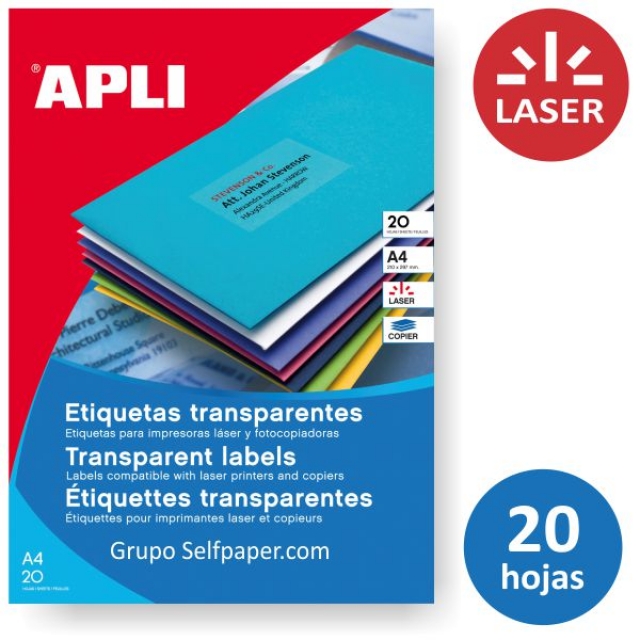 transparencias adhesivas a4 apli 01225 poliester