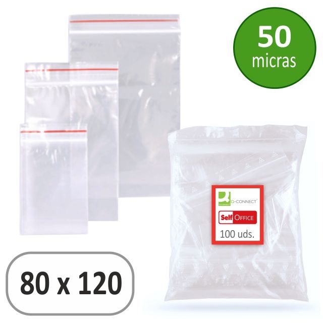Comprar Bolsas autocierre 80x120 minigrip zip 8x12 cm, pack 100 uds