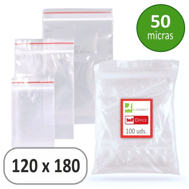 Comprar Bolsas autocierre 120x180 minigrip 12x18 Pack 100 uds