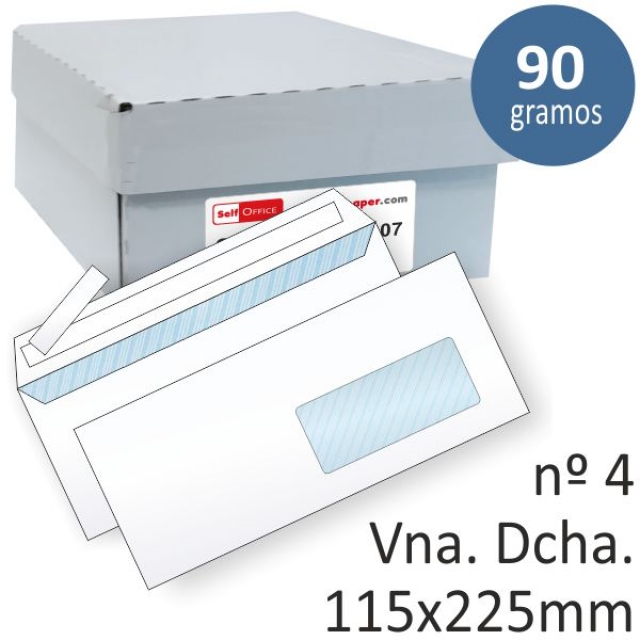 caja sobres ventana derecha open sam 115x225