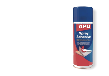 Pegamento en Spray. Adhesivo. Reposicionable. Apli, 3M.