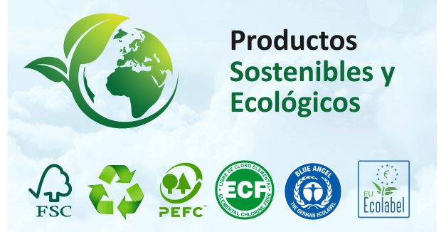 Productos de oficina y papelería ecológicos, sostenibles, respetuosos con el medio ambiente