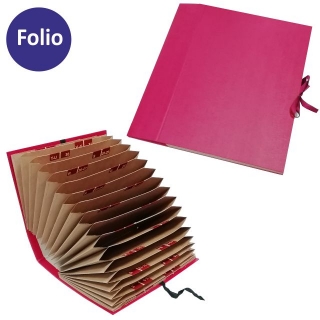 Carpeta clasificador acorden folio burdeos