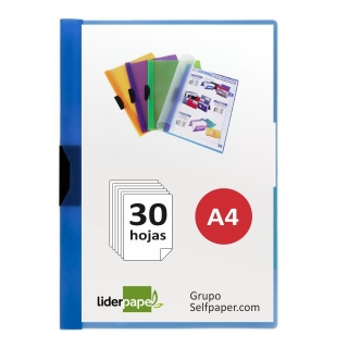 Dosier Pinza Metal 30h Azul Liderpapel