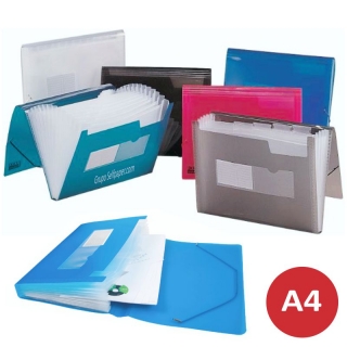 carpeta fuelle plstico clasificadora traslcida negro  Liderpapel FU12