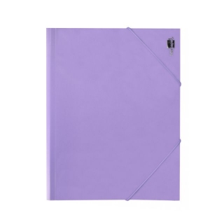 Carpeta gomas plstico A4 solapas, Lila  Liderpapel GC16