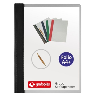 Dossier fastener metálico folio A4+ negro