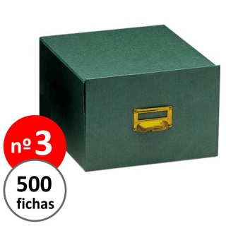 Fichero Carton Forrado verde numero