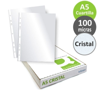 Fundas plstico Din A5, cuartilla, 100  Q-connect KF15570