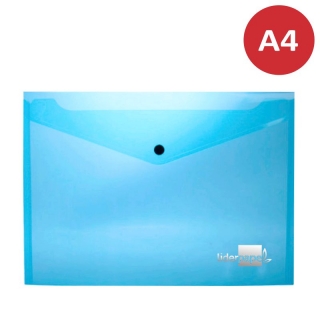 Sobre Plastico Broche A4 Liderpapel Azul