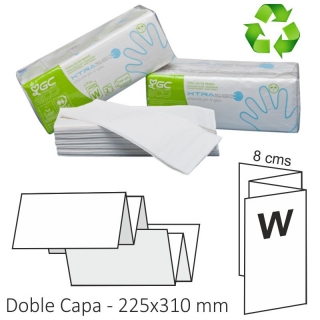 Toallas de papel engarzadas, plegada W  Liderpapel J281900